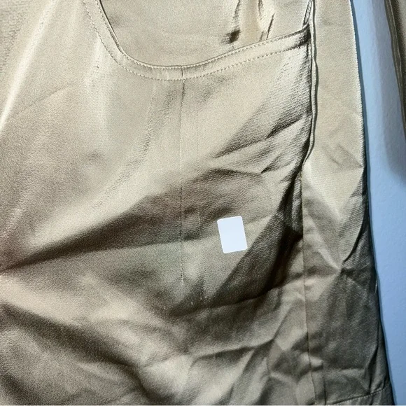 Thakoon gold romper long sleeve shorts satin metallic utility safari sz 10 snags - Picture 7 of 14